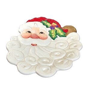 Fitz and Floyd Santa Claus Ceramic Hand Painted “Cookie For Santa Plate”